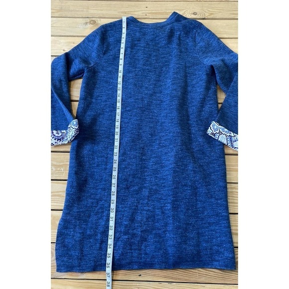 CHICO'S Paisley Open Front Cardigan Size 2 - Picture 5 of 7